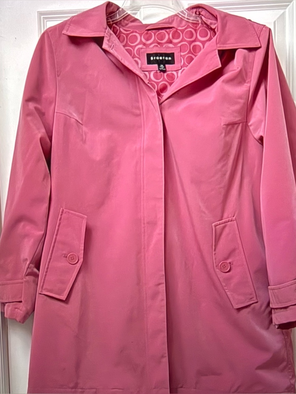 BRAETAN Hooded pink Trench Coat size 1X